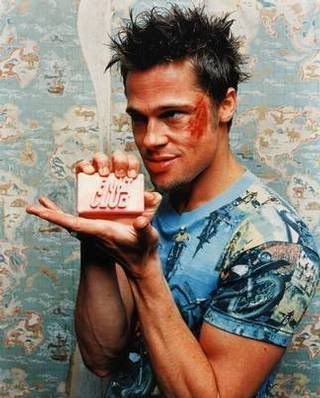 brad pitt hair fight club. fight club captain feb meaning