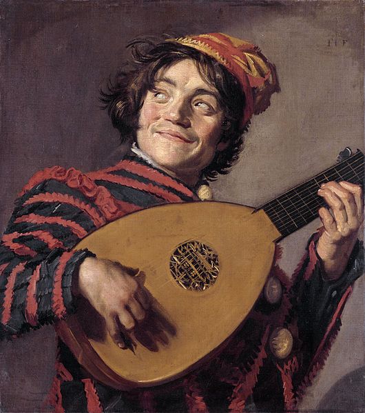 Frans Hals Luitsplende Jester Playing Lute