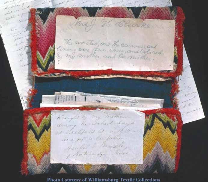 Original Pocketbook Irish Stitch Williamsburg Textile Collection