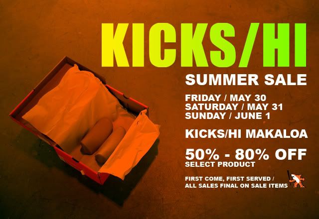 Kicks Hawaii Summer Sale