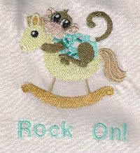 "Rock On" Newborn Gown Set by Bouquet of Stitches