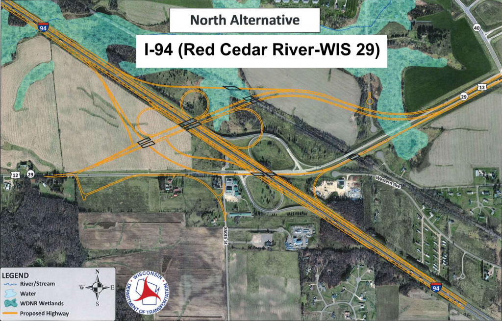 I94/WIS 29 interchange in Elk Mound