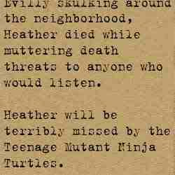 re: What will your obituary say?