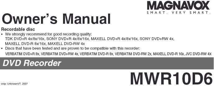 magnavox mwr10d6 owners manual