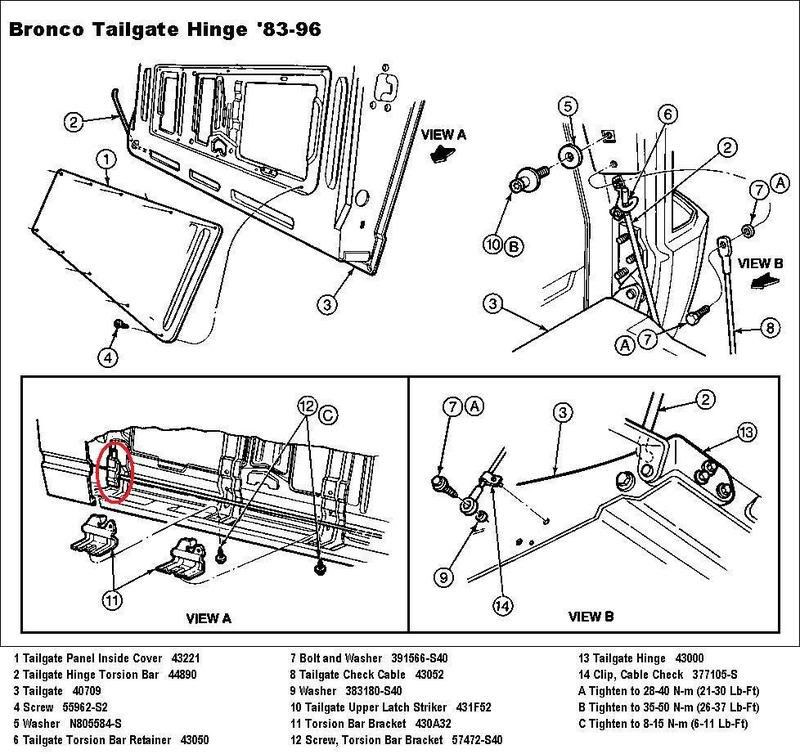 Torsion System Broken in tailgate Bronco Forum Full Size Ford