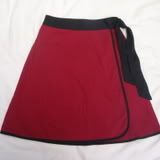Red and Black Wrap Skirt - Size Medium/Large
