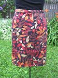 Fall Floral Sateen Skirt - size S *CLEARANCE*