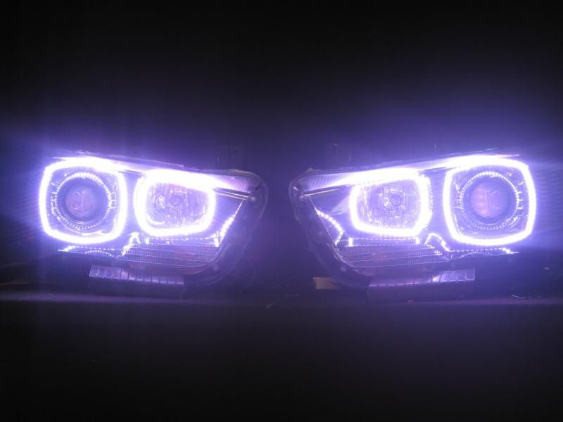 2012 Projector headlights+Flashtech RGB V2 halos Charger Forums