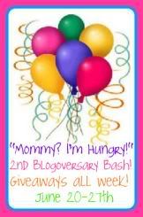 Mommy? I'm Hungry! Blogoversary Party!