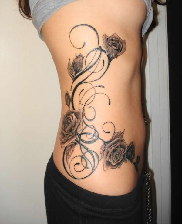 rose vine tattoo. Horseshoe Tattoo vines