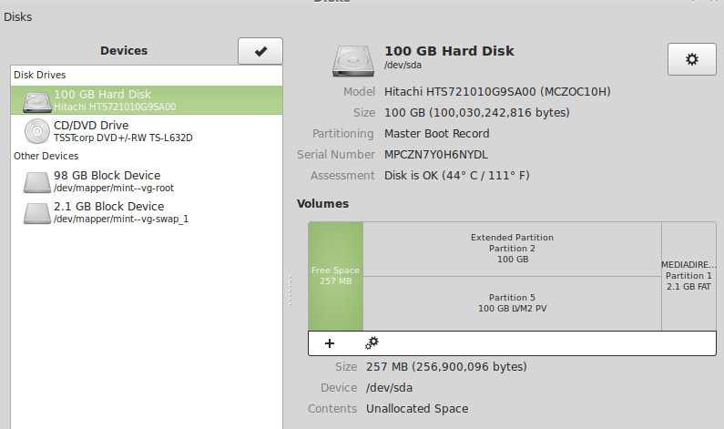 Re: Differences between information given in Disks and Gpart