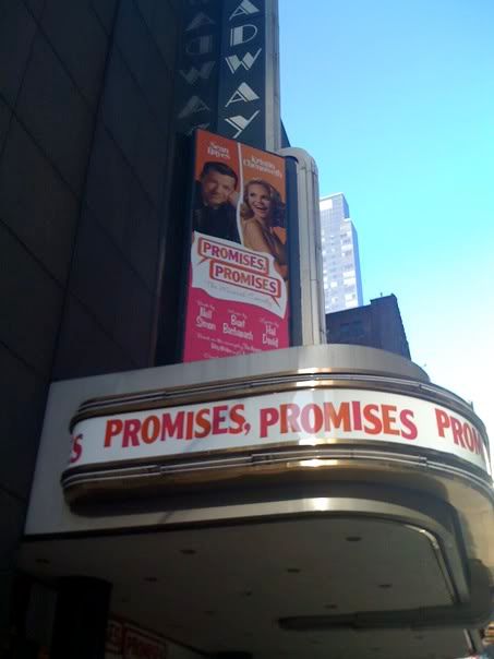 PROMISES, PROMISES marquee being put up today