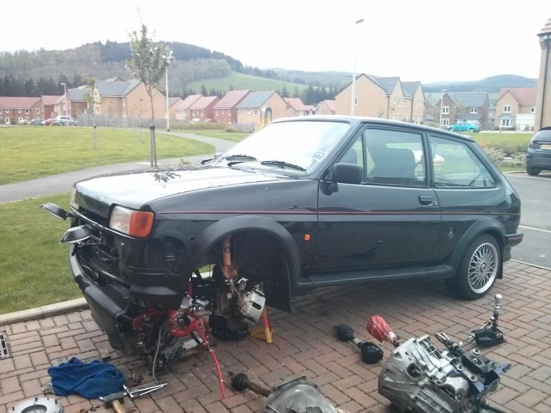 Mk2 Fiesta XR2 Zetec Turbo FRS box conversion started 3/5/14