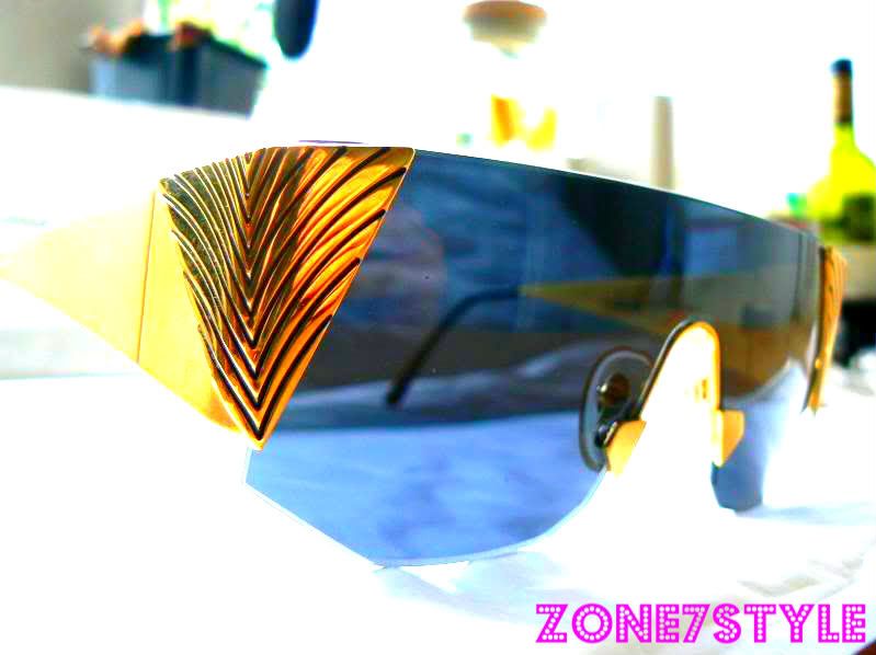 chanel shield sunglasses. Gold Shield Sunglasses