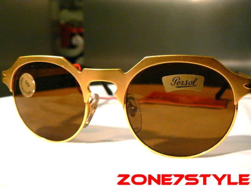 vintage round sunglasses. Vintage Gold Persol Ratti