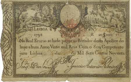Apólice do Real Erário de 1798, no valor de 20 mil réis - Image hosted by Photobucket.com