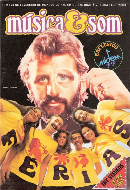 Reprodução da capa do número 2 de Música & Som, datado de 24 de Fevereiro de 1977.