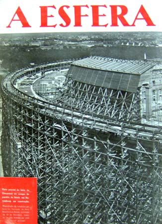 Contracapa do número 34, que apresenta uma «vista parcial do átrio do Congresso no campo do partido do Reich, em Nuremberg». * Image hosted by Photobucket.com
