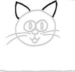 9º passo para desenhar o gato
