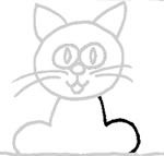 11º passo para desenhar o gato