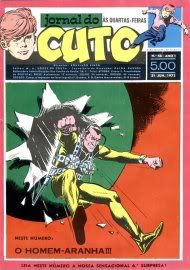 Capa do Jornal do Cuto nº 48, de 31 de Maio de 1978, que dá início à aventura «Homem-Aranha [sic] contra os Sete Sinistros», e que se estenderá, em continuação, até ao nº 88.