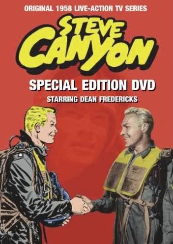 Imagem do DVD da série televisiva sobre as aventuras de Steve Canyon.
