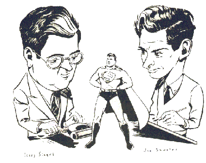 Os criadores do Superman: Jerry Siegel e Joe Schuster