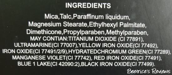 Sleek Original i-Divine Palette ingredients