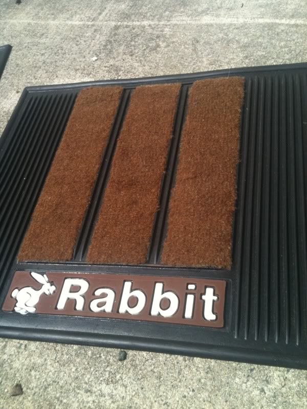 NOS rabbit floor mats (rears) black & brown VW Vortex Volkswagen Forum