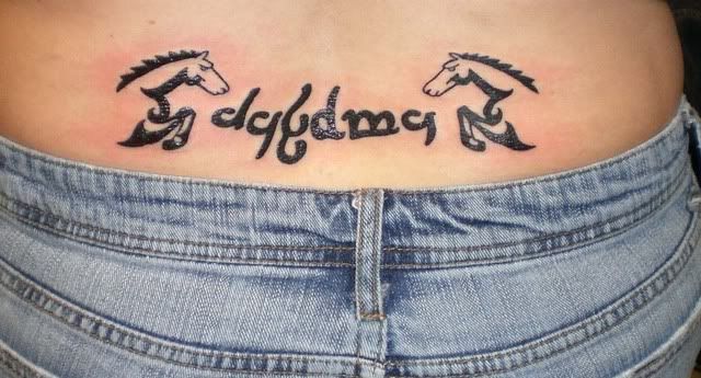 Dakota is my son's name and I got it in that funny font because the tattoo
