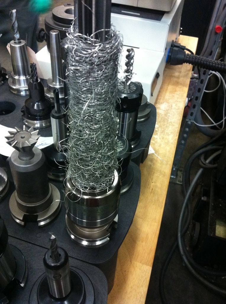 Automatic ally removing chips from drills