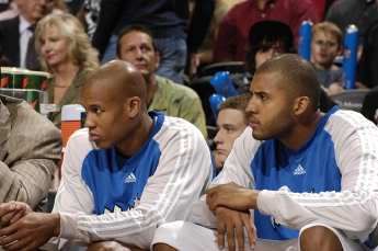 Brian Cook and Maurice Evans of the Orlando Magic
