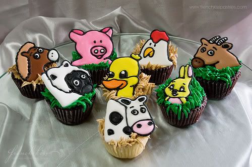 Cupcakes - barnyard animals