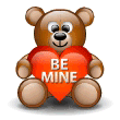 happy valentine photo: BE MINE Valentine Teddybear Hug red Heart valentine_teddybear_be_mine_heart.gif