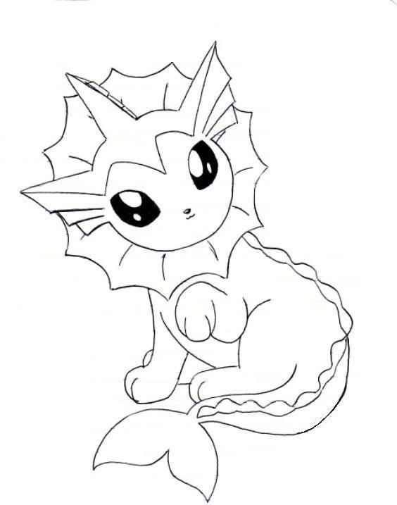 eeveelutions vaporeon coloring pages - photo #22