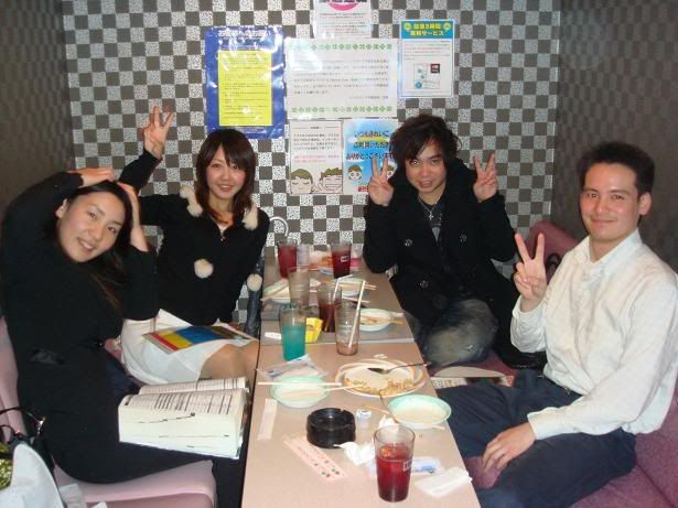 karaoke wif the crew - yuuko, lil miki, me and alain