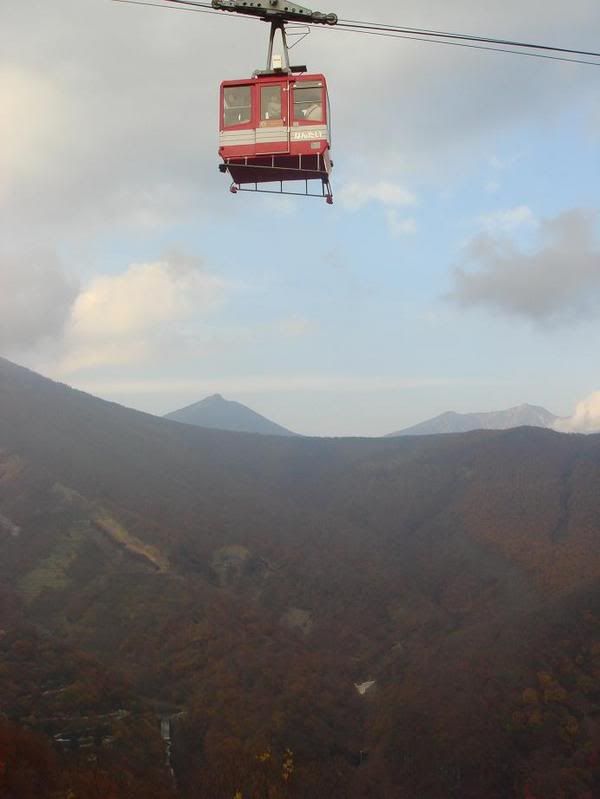 Cable cars at Akechidaira