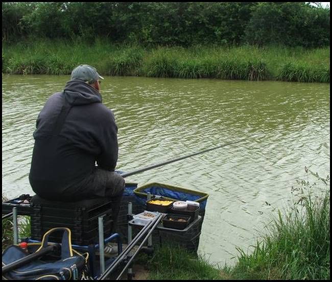 Keith was battling the wind on peg 10