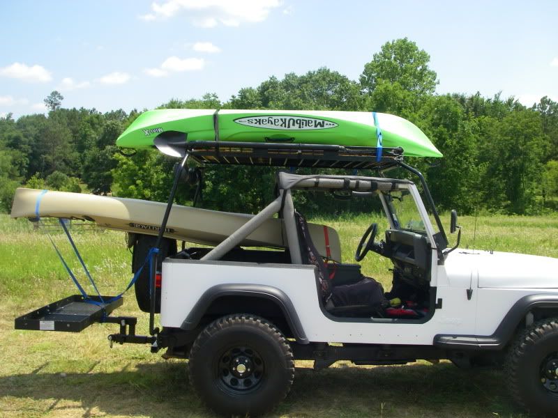 Dual purpose kayak/safari rack and hitch mount cargo rack