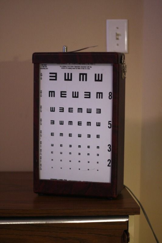 Vintage Eye Chart Light Box