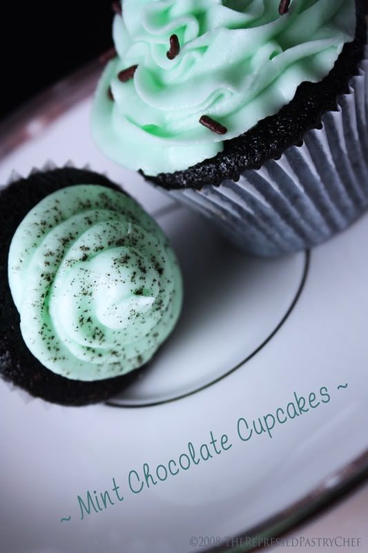 mint chocolate cupcakes