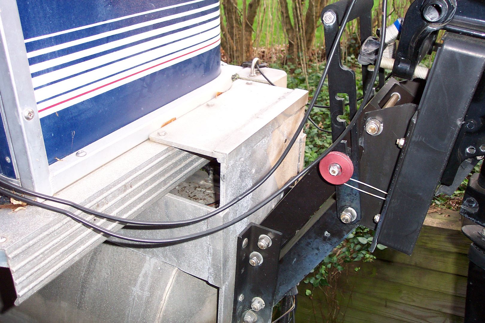 mount for second motor on pontoon Page: 1 - iboats Boating Forums | 459347