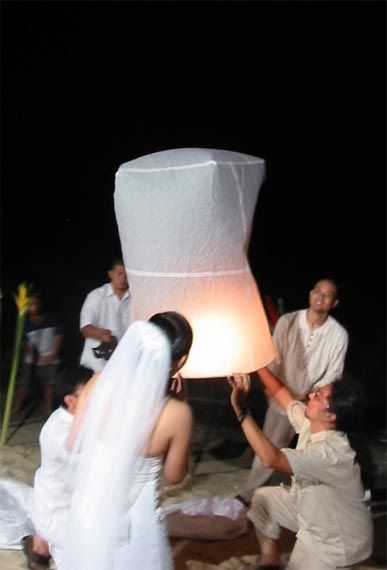 beach wedding lantern
