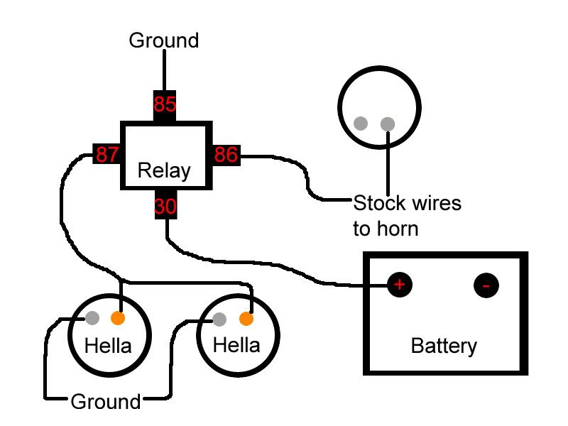 How To Wire In 4 Four Hella Supertones Nasioc