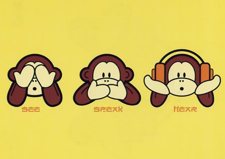 Headphone Monkey: see no evil, speak no evil, hear no evil