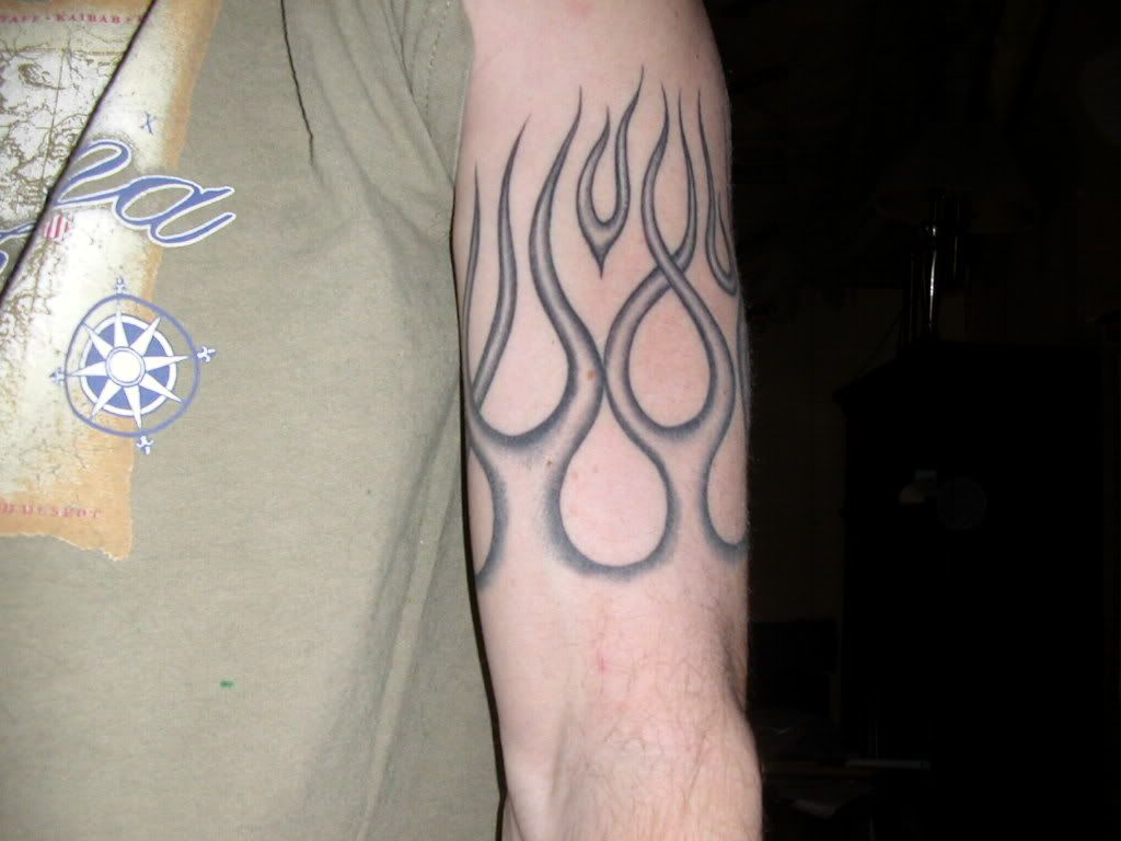 sleeve tattoos flames