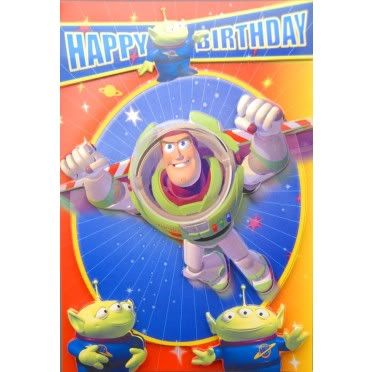Buzz Lightyear Birthday Party on Buzz Lightyear Toy Story 3d Birthday Card   Ebay