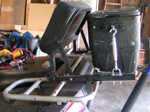 Honda rancher 4x4, ice chest rack