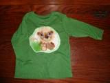 12m long sleeved shirt with fleece lion applique