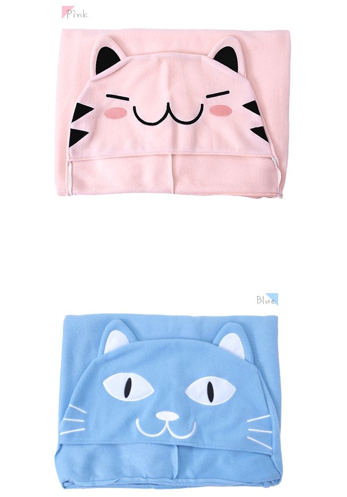CAT EARS BLANKET HOODIE CAPE Korean Kpop Cute Fashion Geek Cosplay Hat
